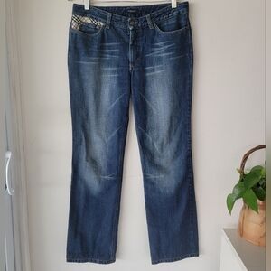 Burberry London  Women's  Straight Leg Denim Jeans, Blue  Size 8